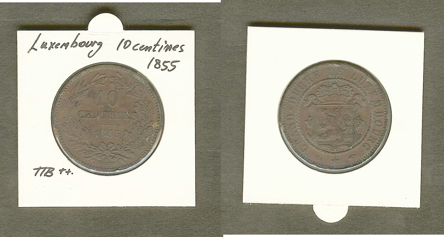 Luxembourg 10 centimes 1855A EF